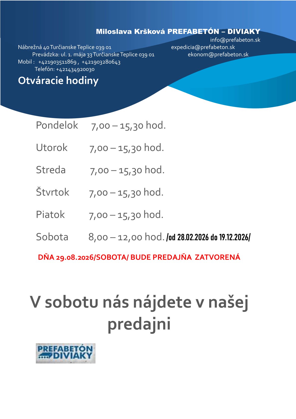 Otváracie Hodiny